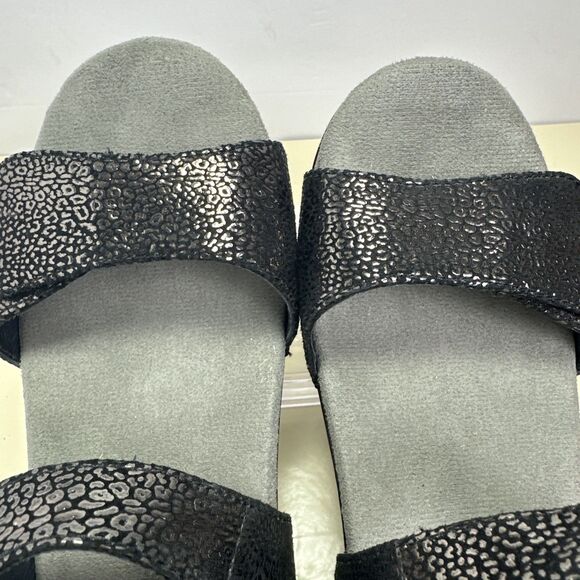 Women's Dansko Sonnet Black Shimmer Sandals EU 39 US 8.5 Comfort Support Shoes - Picture 4 of 11